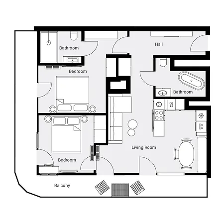 Apartment Urban Global - 13th Floor No 24 - Air Condition - Balcony - Free Garage - Luxury